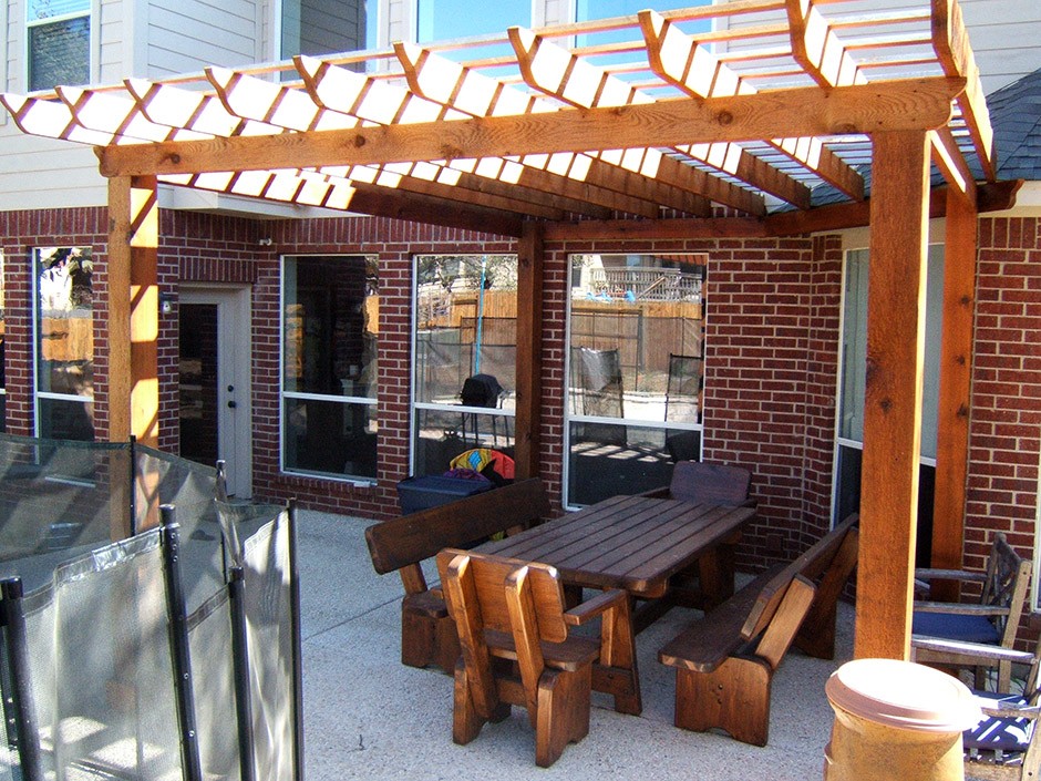 outdoor cabana in the backyard