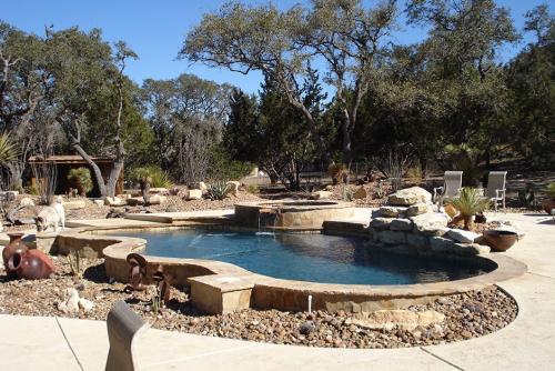 pool with stone work